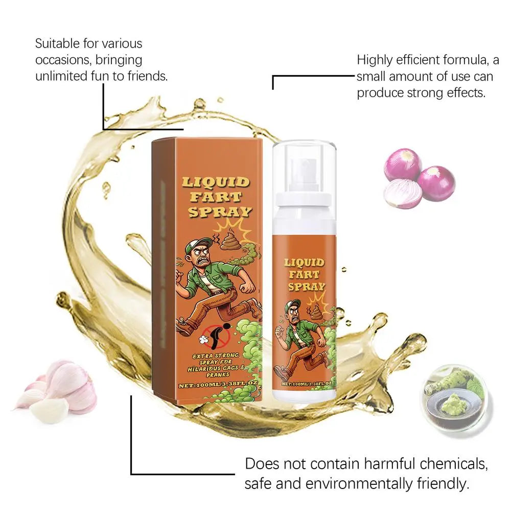 100ml Fart Spray Prank Joke Plastic Fart Gag Spray Party Supplies Spoof Odor Spray for Adults Kids Non Toxic for April Fools Day