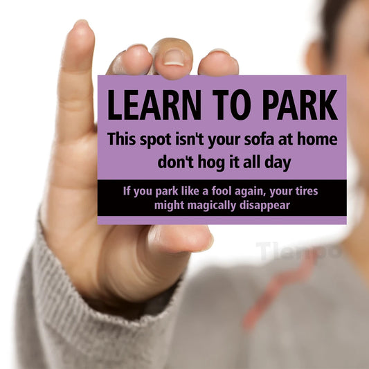 50pcs,Funny Parking Cards "Learn to Park" 3.5 x 2inch Prank Cards,Prank Driving Fake Ticket,mini Portable Prank Props