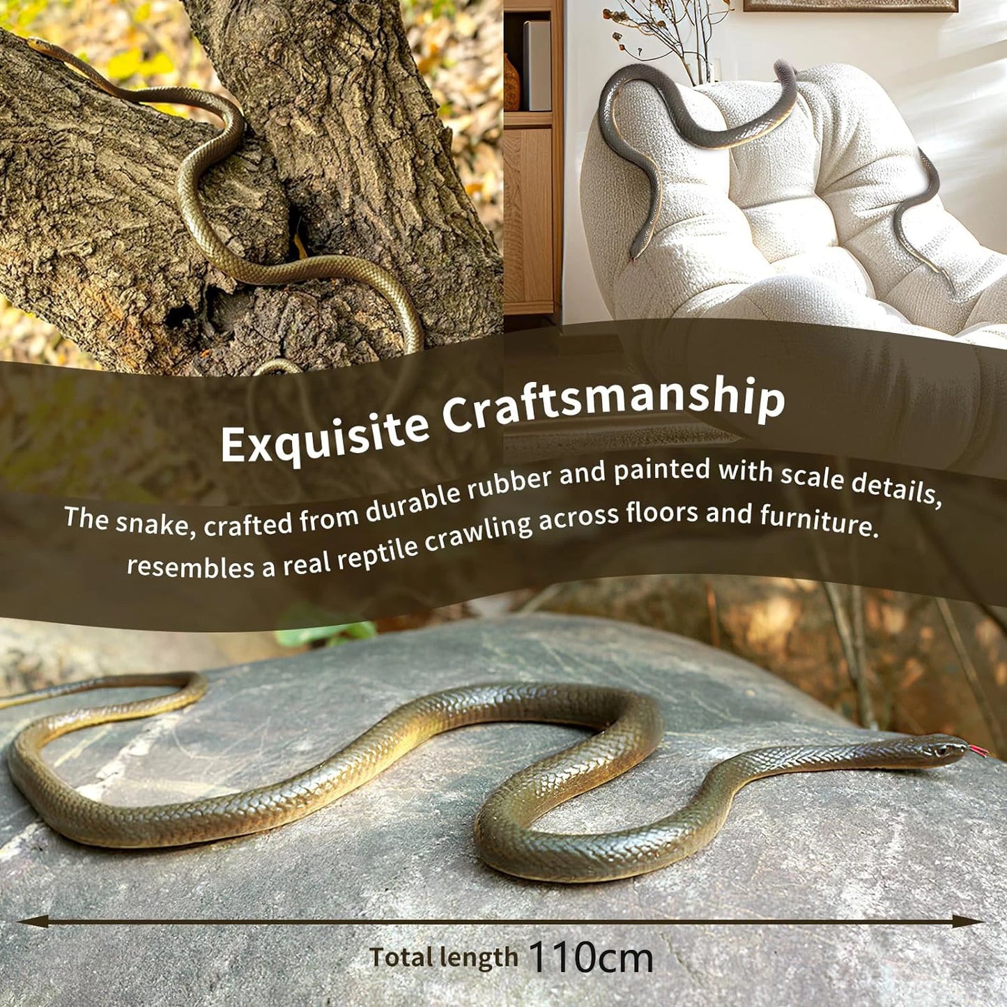 Snake Prank With String Clip Funny Large Realistic Rubber Snake Prank With String And Clip Rubber Fake Snake Model Fashion