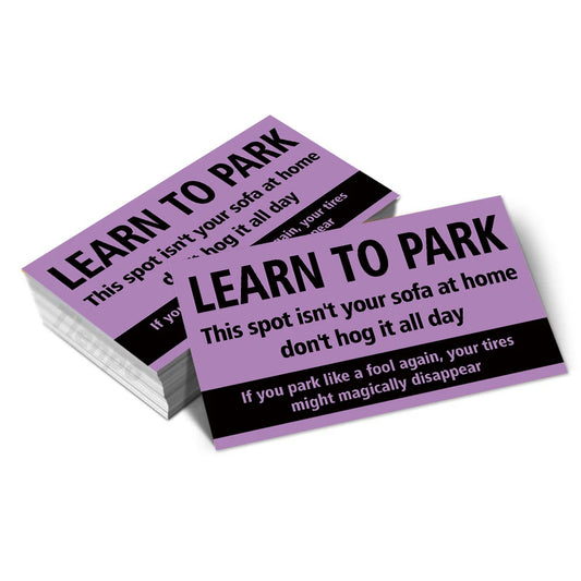 50pcs,Funny Parking Cards "Learn to Park" 3.5 x 2inch Prank Cards,Prank Driving Fake Ticket,mini Portable Prank Props