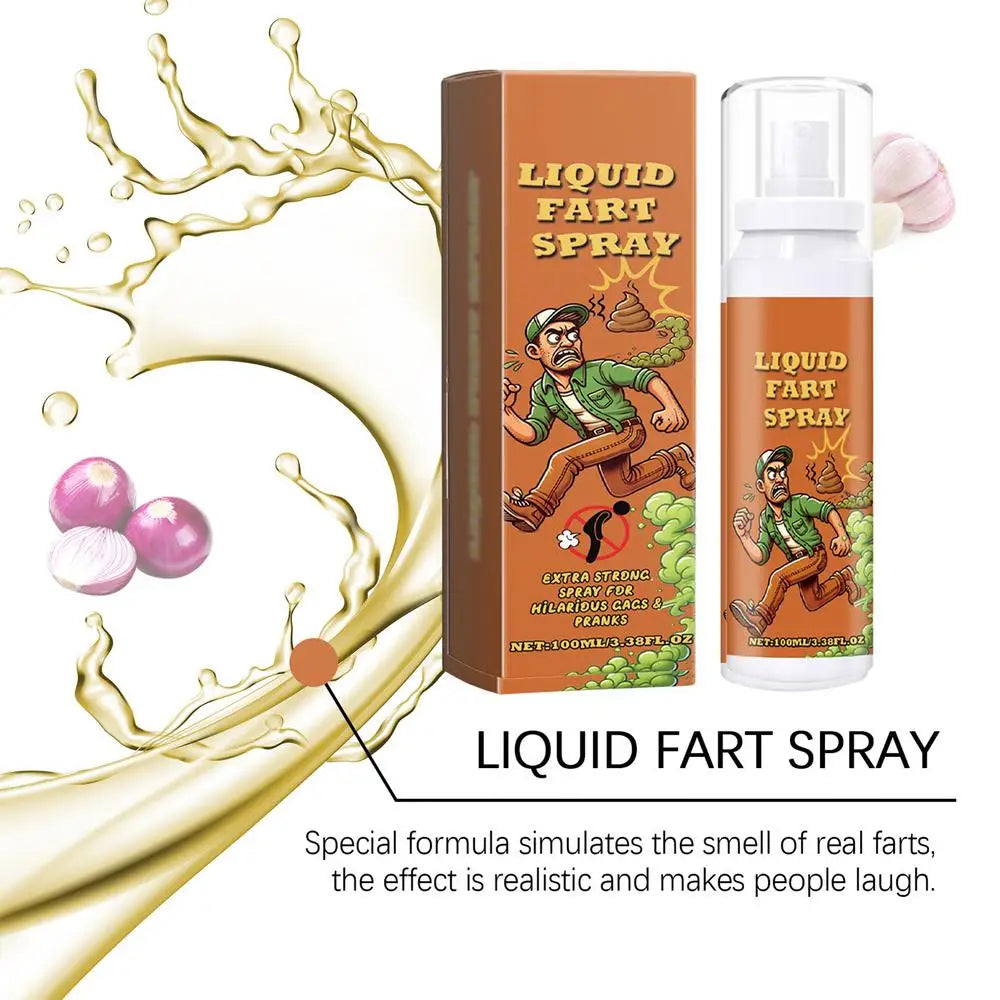 100ml Fart Spray Prank Joke Plastic Fart Gag Spray Party Supplies Spoof Odor Spray for Adults Kids Non Toxic for April Fools Day