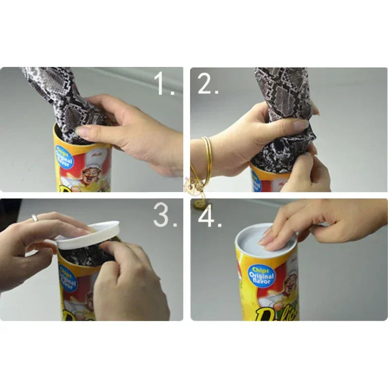 April Fool's Day scare simulation snake potato chips bucket prank prank strange toy prank to send friends send girlfriends