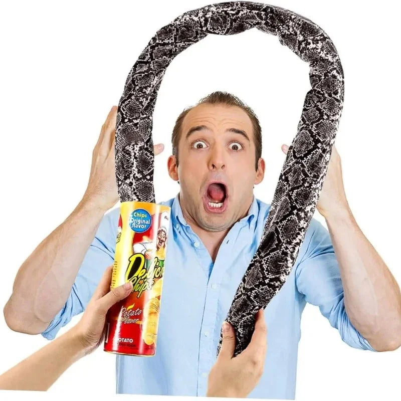 April Fool's Day scare simulation snake potato chips bucket prank prank strange toy prank to send friends send girlfriends